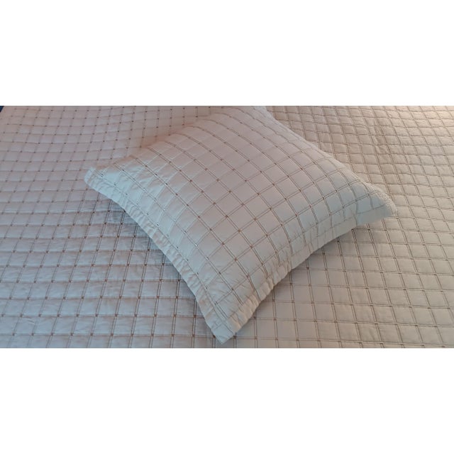 Pair Dea Luxury Linens Minerva Euro Shams For Sale In New York - Image 6 of 9