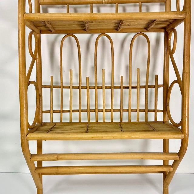Hollywood Regency Mid-Century Italian Coastal Bentwood Wall Mounted Shelf After Franco Albini For Sale - Image 3 of 18