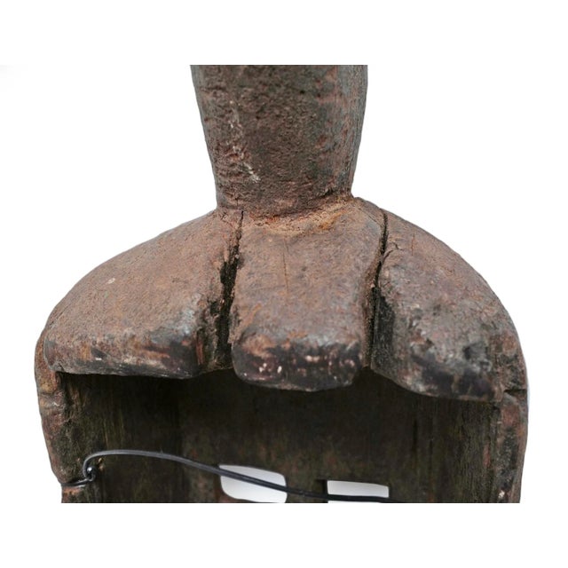 Brown Vintage Mid 20th Century Old Dogon Mali Mask For Sale - Image 8 of 9