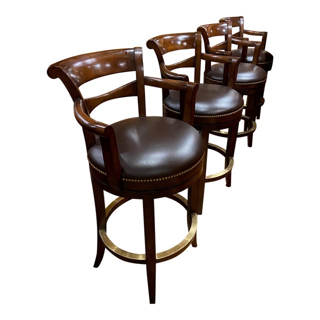 Woodbridge Furniture Swivel Bar Stools Set of 4 Chairish