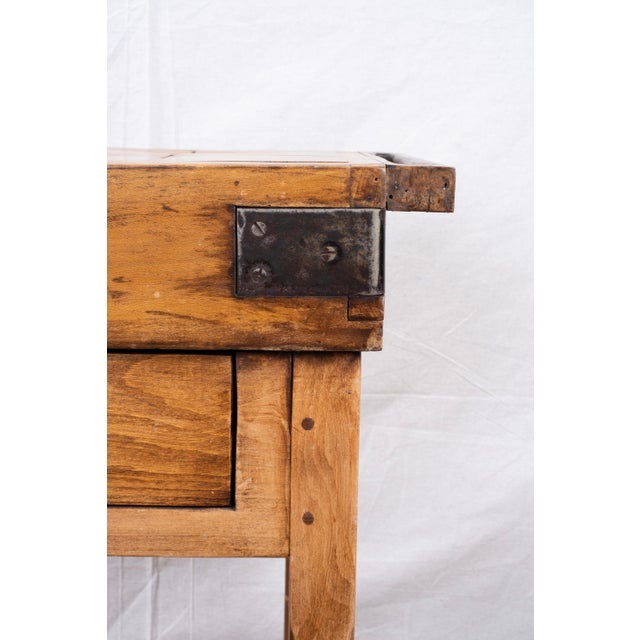 Small Antique French Butcher's Block Table For Sale - Image 12 of 12