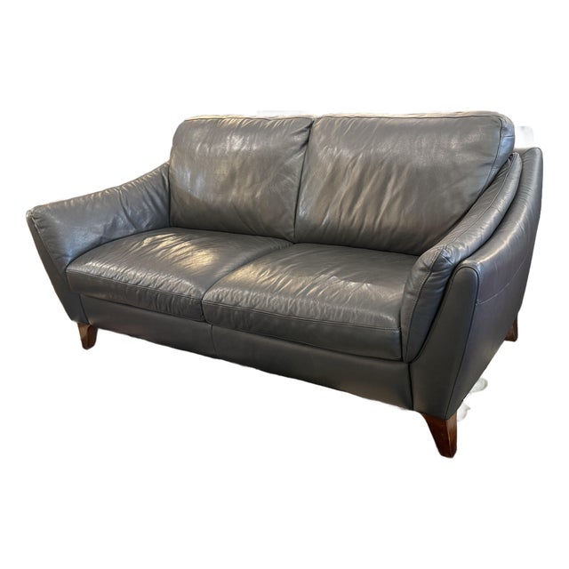 Natuzzi Editions Greccio Leather Sofa For Sale