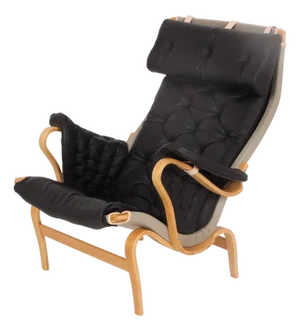 Pernilla Armchair Model 69 in Brown Leather by Bruno Mathsson for Dux