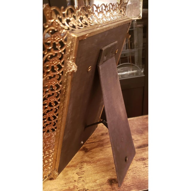 Vintage Metal Frame Table Mirror For Sale In Saint Louis - Image 6 of 13