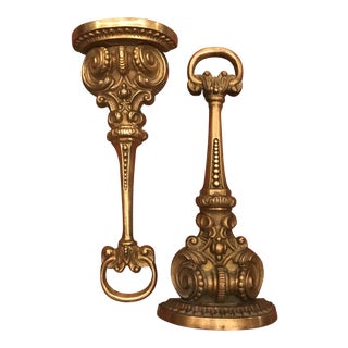 Mottahedeh Brass Bookends - a Pair For Sale