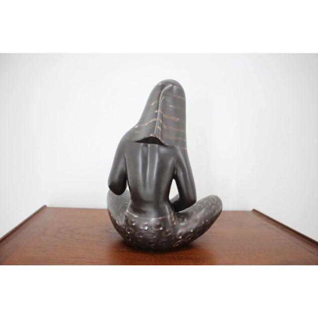Ceramic Lady Sculpture by Jitka Forejtova for Keramos, 1960s For Sale - Image 4 of 8