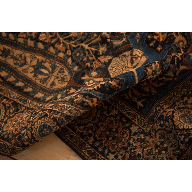 Shabby Chic Antique Pictorial Farahan Sarouk Rug - 4'3" x 6'1" For Sale - Image 3 of 12