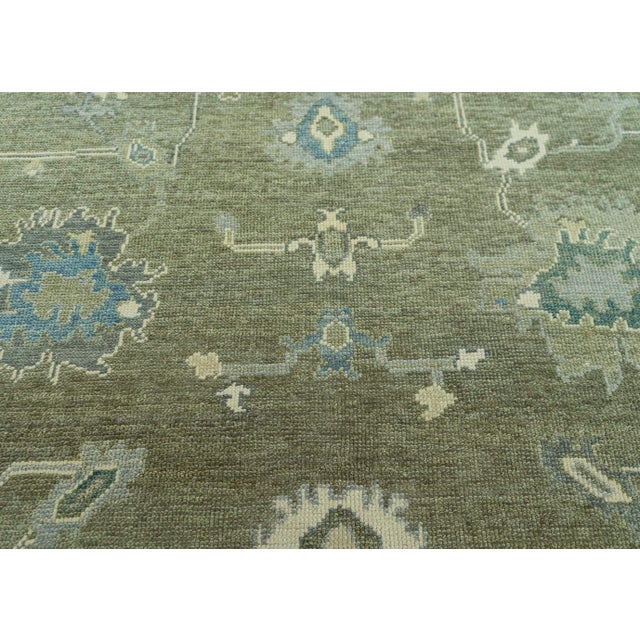 Turkish Turkish Oushak Rug 7'6" x 10'2" #19147 For Sale - Image 3 of 8