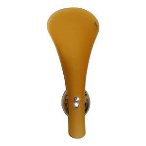 Mid-Century Modern Murano Due Amber Glass Wall Lamp