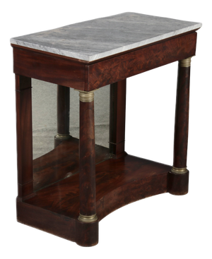 Antique Empire Wall Console in Mahogany, 1810