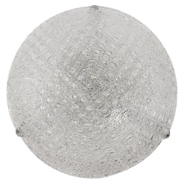 Large Glass Rings Flush Mount by Kaiser Leuchten, Germany, 1960s For Sale