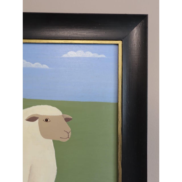 Contemporary 'Mary' Original Naïve Style Animal Oil Painting by British Artist Matt Rix, Framed For Sale - Image 6 of 9