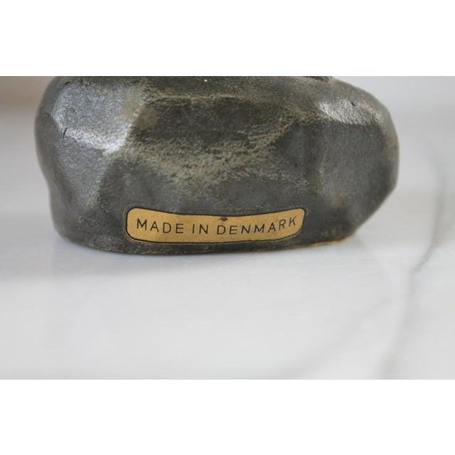 Vintage Danish Cast Metal Mermaid Figure For Sale - Image 9 of 10