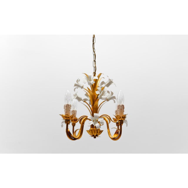 Hollywood Regency Flower Ceiling Lamp by Hans Kögl, Germany, 1970s For Sale - Image 4 of 10