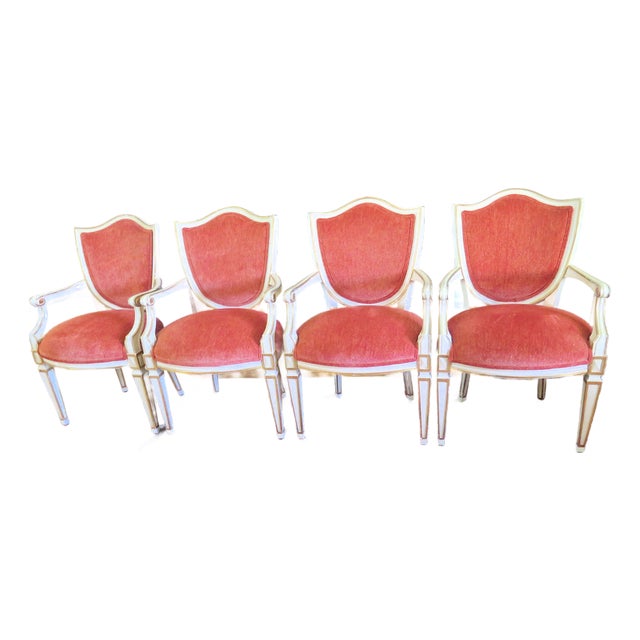 William Switzer Louis XVI Style Fauteuils Shield Back Dinning Chairs 3200 For Sale
