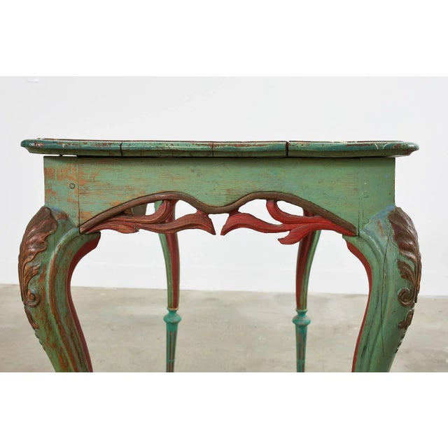 Louis XV Painted Entry Foyer Console Table by Ira Yeager For Sale - Image 10 of 13