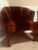 Tan Vintage Art Deco St Timothy Chair Company Velvet Barrel Back Club Chair For Sale - Image 8 of 12