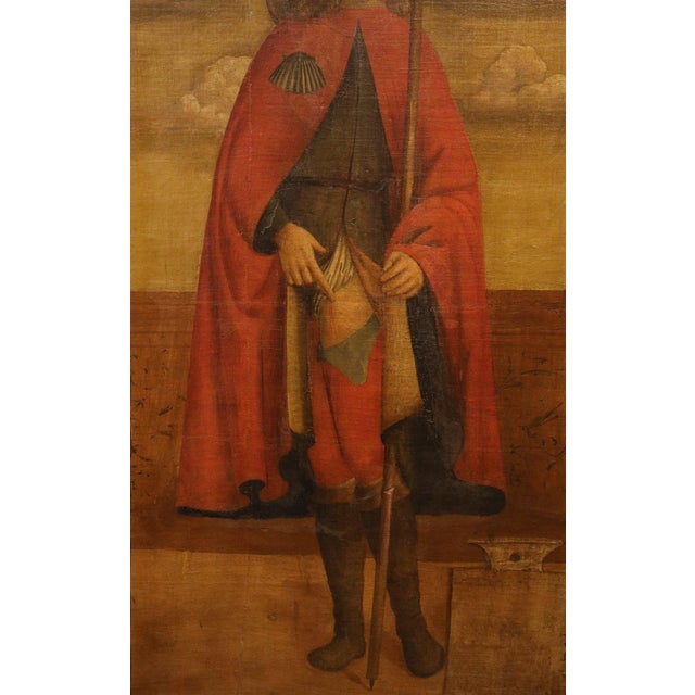 16th Century Francesco di Girolamo da Santacroce, Saint Rocco, 1570, Oil on Canvas For Sale - Image 5 of 13