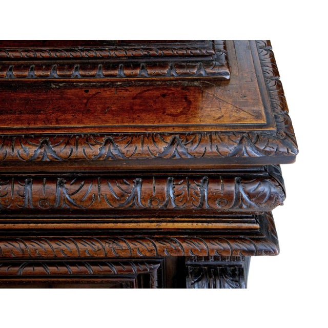 Wood French Carved Walnut Cabinet, 1850s For Sale - Image 7 of 10