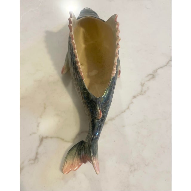 French Majolica Fish Jardiniere Fives Lille For Sale - Image 4 of 9