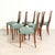 Brown Vintage Dining Chairs in Green Skai Fabric with Wooden Legs, 1950s, Set of 6 For Sale - Image 8 of 18