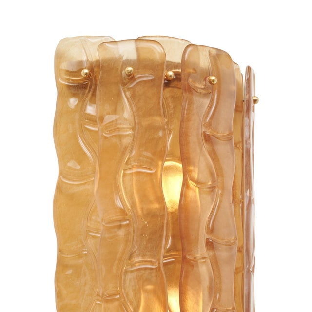 Murano Glass Light Tobacco Sconces For Sale - Image 9 of 9
