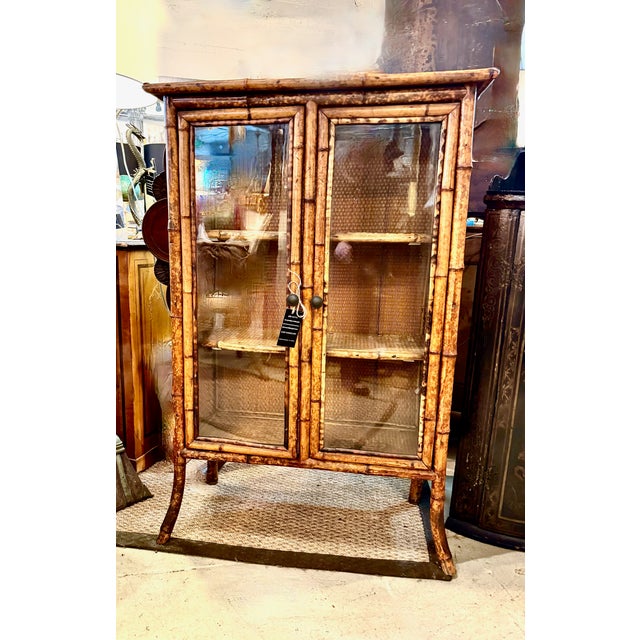 Wood English Victorian Glazed Bamboo Bookcase, C. 1880-1900 For Sale - Image 7 of 9