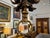 Amber Gothic Revival Style Gilt Metal + Amber Glass Lantern Pendant, Vintage For Sale - Image 8 of 12