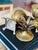 Mid 20th Century Vintage Mid Century Pair of Brass Pineapple Urns For Sale - Image 5 of 7