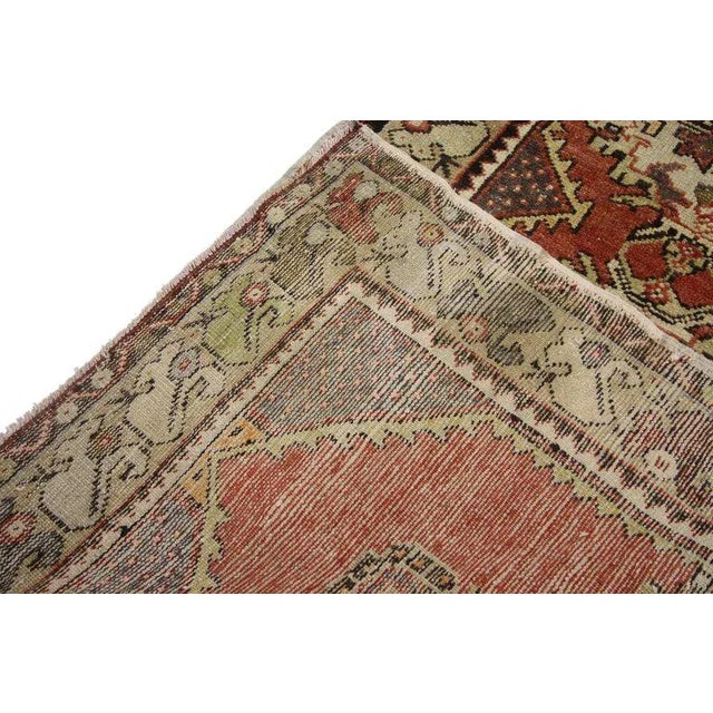 Red Vintage Mid-Century Turkish Oushak Runner Rug - 2′10″ × 9′7″ For Sale - Image 8 of 9