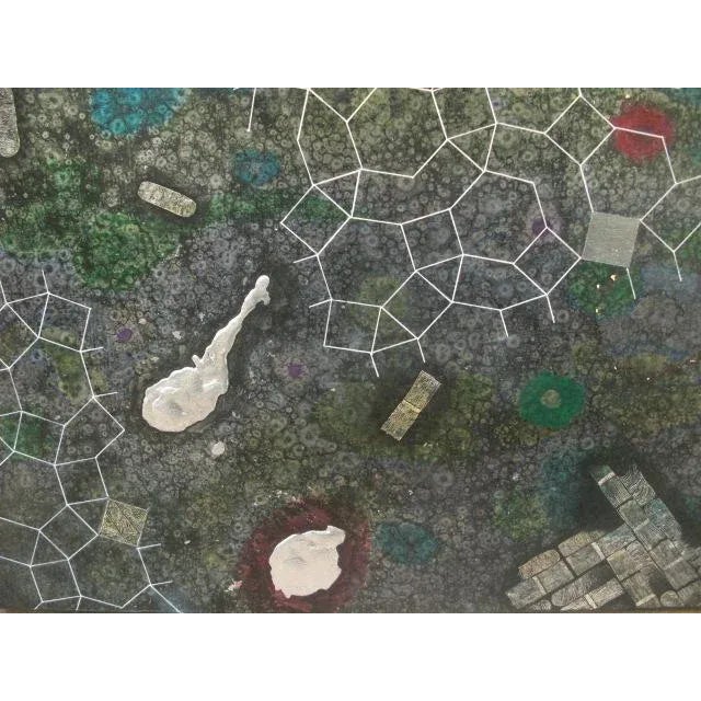 2003 "Etude Three" Geometric Abstract Mixed Media Painting For Sale - Image 4 of 12