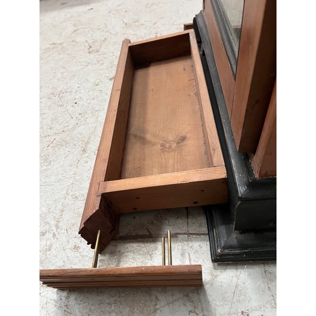 Louis Philippe Style Wall Display Case in Natural Wood, 1800s For Sale - Image 4 of 11