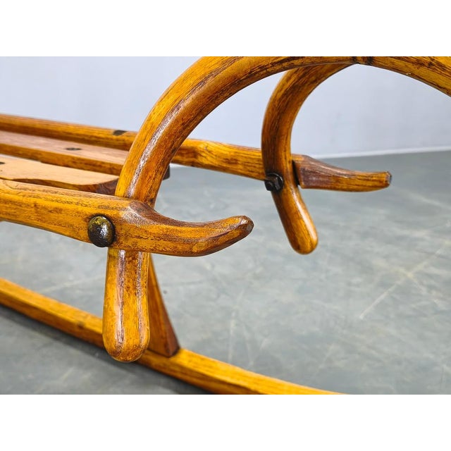 Oak Sled, Former Czechoslovakia, 1930s For Sale - Image 12 of 15