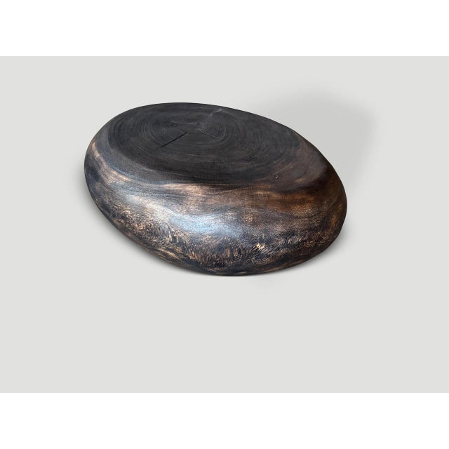 Andrianna Shamaris Pebble Style Charred Coffee Table For Sale - Image 4 of 6