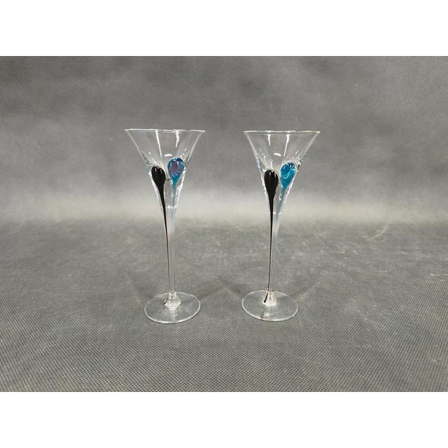 1990s Bohemian Hand Blown Decanter and Glasses Set from Crystalex, 1990s For Sale - Image 5 of 16