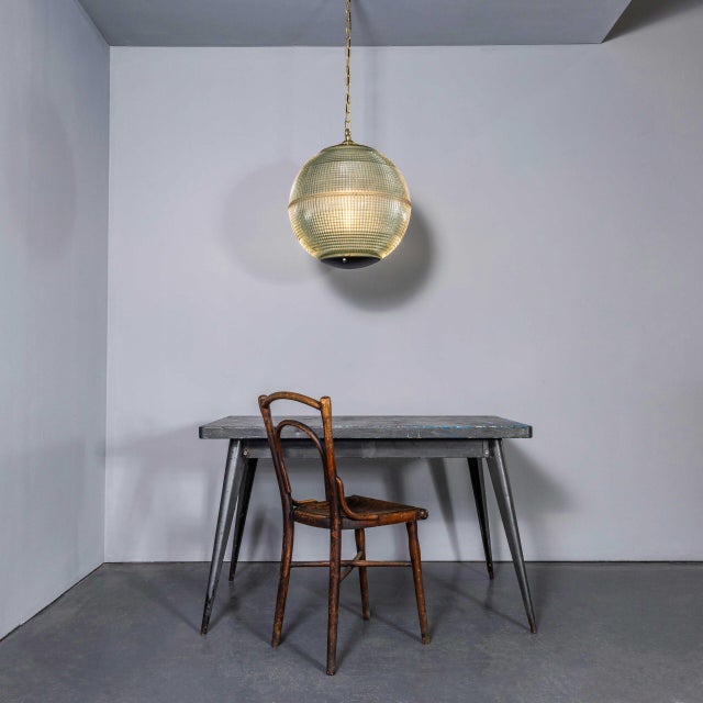 : 1960’s original holophane parisian glass globe lamps – extra large 20 inch (50cm). Holophane was founded in france in...