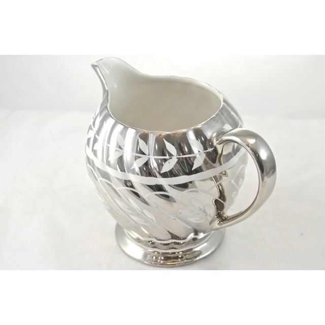 1950s Platinum Luster Sadler English Pitcher For Sale - Image 5 of 6