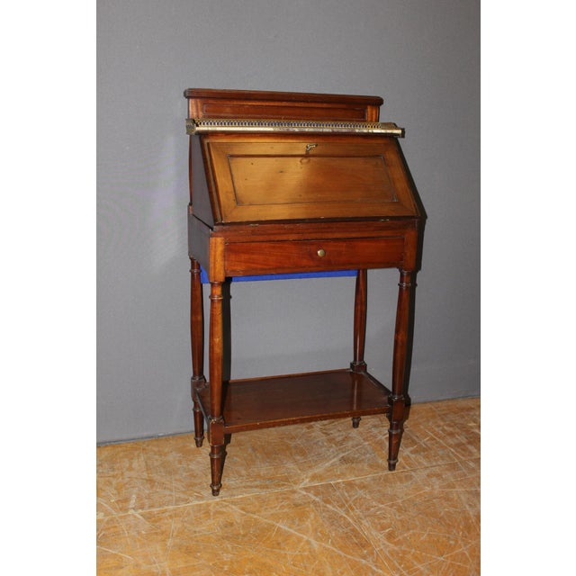 Directoire Style Desk in Mahogany, 1950s For Sale - Image 9 of 12