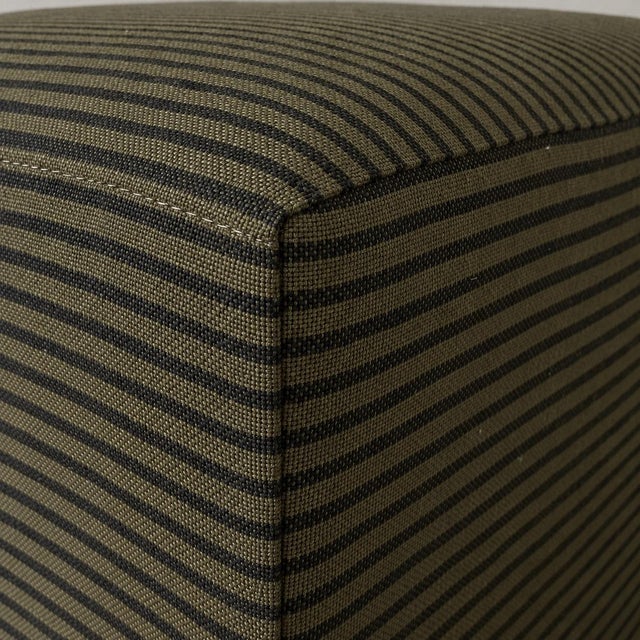 Modern Heavyweight Berg Ottoman Bench in Gabby Stripe For Sale In Los Angeles - Image 6 of 10