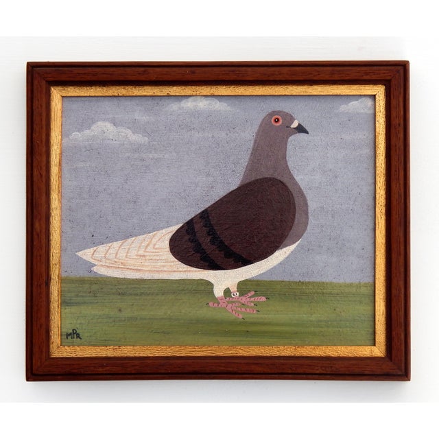A charming and characterful pair of naïve folk art paintings by british artist matt rix, each depicting a proud prize...