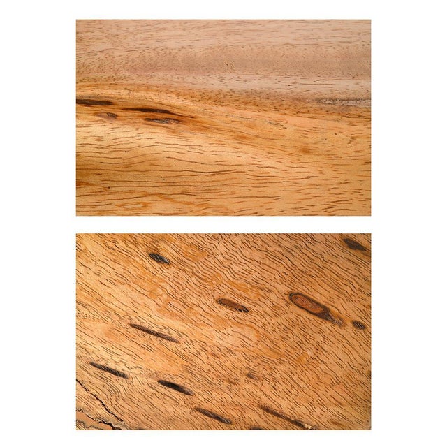 Large Wooden Table with Steel Feet For Sale - Image 5 of 7