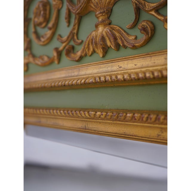 Carvers’ Guild Marie Antoinette French Style Trumeau Mirror For Sale - Image 11 of 13