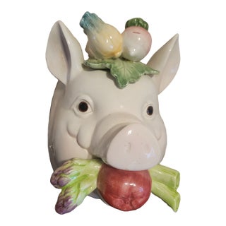 French Market Collection Fitz and Floyd Pig Head For Sale