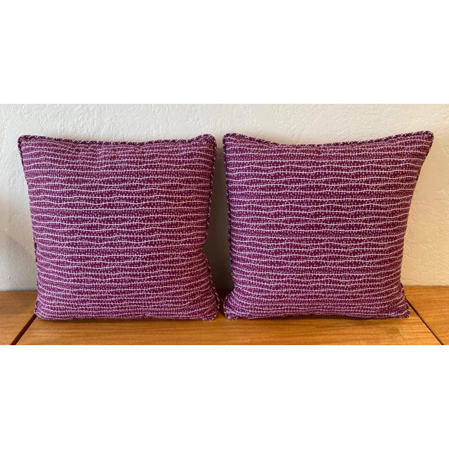 Mid-Century Modern Mid-Century Modern New-Old Fabric Pillows- a Pair For Sale - Image 3 of 3