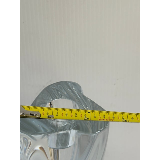 Glass Baccarat France Signed Single Light Swirl Candlestick 6: High Crystal Ode;lon Line For Sale - Image 7 of 11