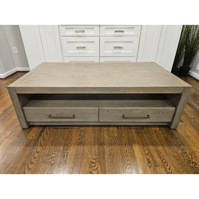 Arhaus Bodhi Rectangular Coffee Table. The table has some blemishes that we have used a touch up kit to clean up. Please...