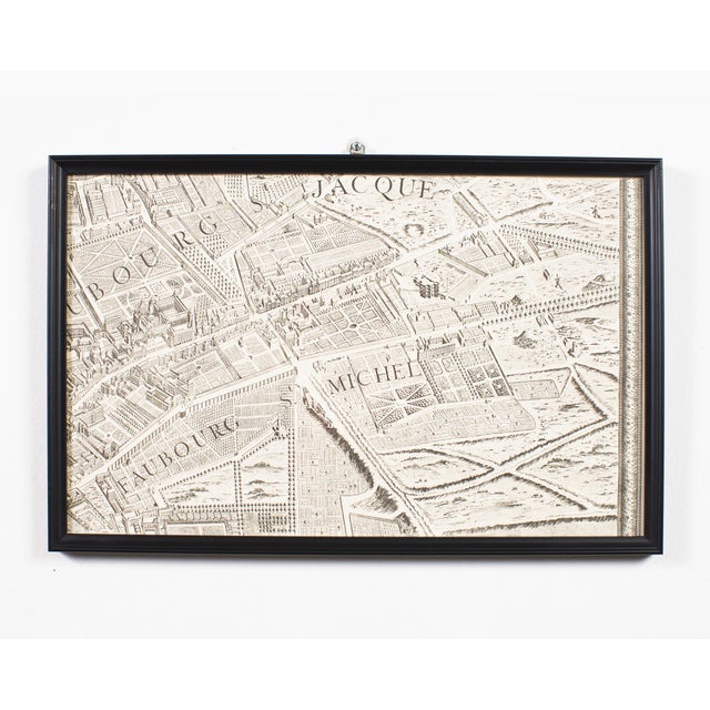 Framed Map of Paris After Michel-Étienne Turgot 1739 20 Panels For Sale - Image 14 of 18