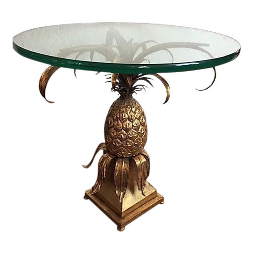 Italian Gilt Tole Pineapple Table Chairish