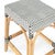 Wood Robias 24.5 in. Seat Height Rectangular Rattan Backless Counter Stool with Footrest, White/Black Dot/ Natural Rattan Frame For Sale - Image 7 of 8