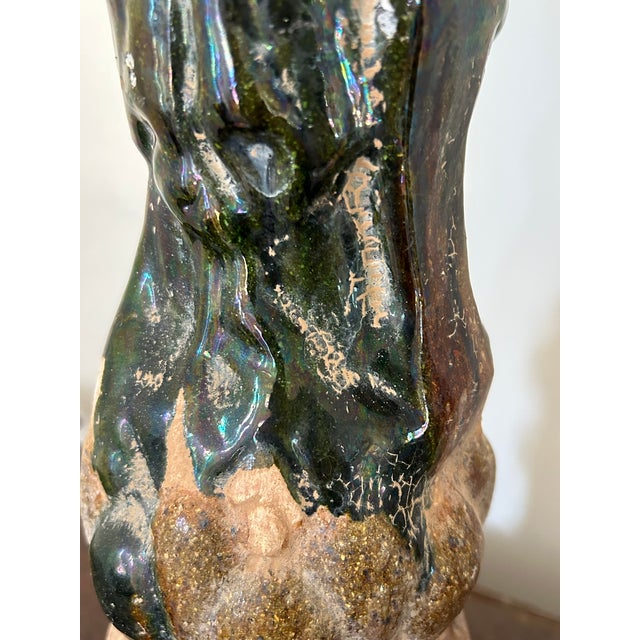 Tan Glazed Terracotta Chinese Statues For Sale - Image 8 of 11